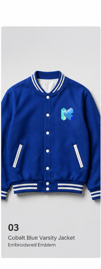 Cobalt Blue Varsity Jacket